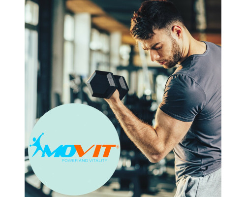 Гантелі Movit прогумовані 2 х 4 кг