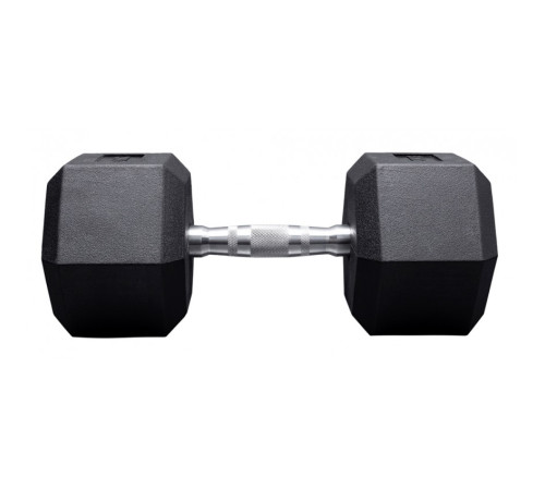 Гантель шестигранна (гексагональна) VNK PRO 2,5 кг, чорна