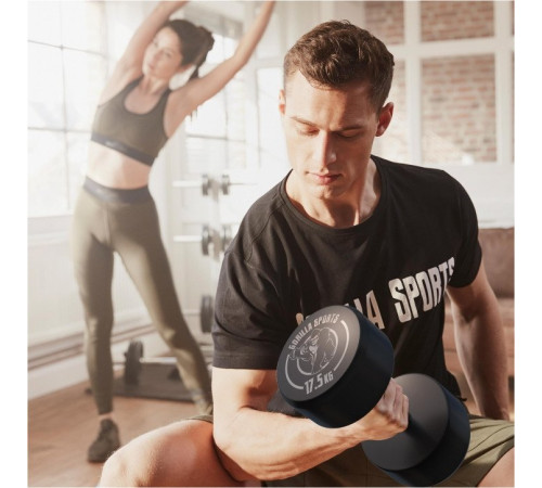 Гантель прогумована Gorilla Sports 100532-00049-0023 17,5 кг