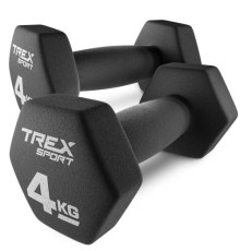Гантелі неопренові TREX Sport TX-040VD 2 x 4 кг