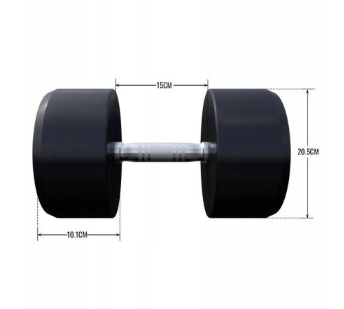 Гантель прогумована Gorilla Sports 100532-00049-0036 35 кг