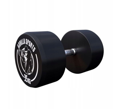 Гантель прогумована Gorilla Sports 100532-00049-0036 35 кг