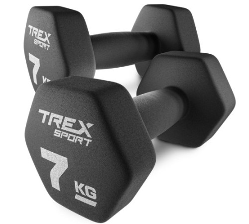 Гантелі неопренові TREX Sport TX-070VD 2 x 7 кг