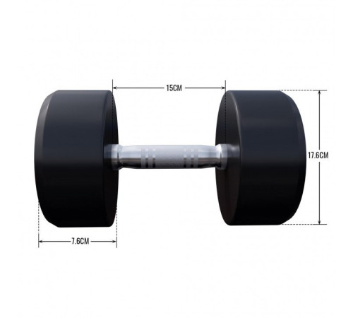 Гантель прогумована Gorilla Sports 100532-00049-0025 20 кг