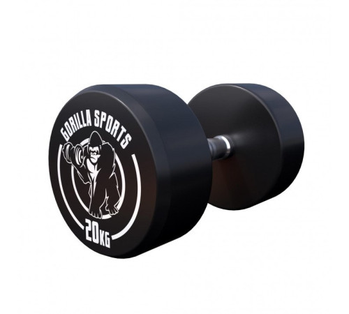 Гантель прогумована Gorilla Sports 100532-00049-0025 20 кг