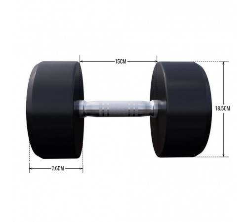Гантель прогумована Gorilla Sports 100532-00049-0026 22,5 кг