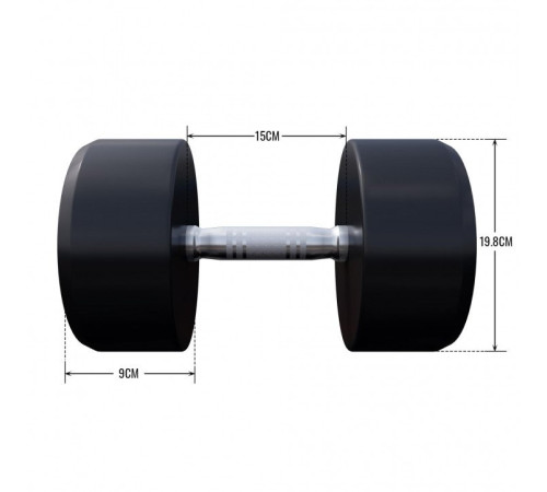 Гантель прогумована Gorilla Sports 100532-00049-0032 30 кг