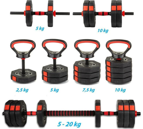 Гантелі розбірні Eb Fit 4-в-1 2 х 10 кг