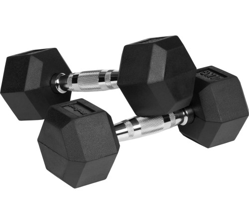 Гантелі шестигранні чавунні REBEL ACTIVE HEX, 2 х 4 кг Гантелі шестигранні чавунні REBEL ACTIVE HEX, 2 х 4 кг