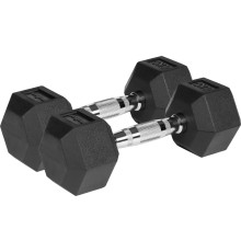  Гантелі шестигранні чавунні REBEL ACTIVE HEX​, 2 х 4 кг