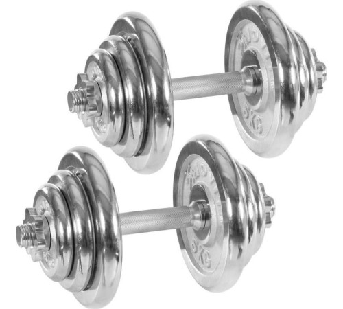 Гантелі Movit M33162 хром 2 x 20 кг Гантелі Movit M33162 хром 2 x 20 кг