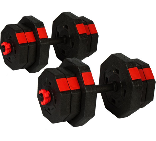 Гантелі розбірні Eb Fit з перехідником для штанги 2 х 10 кг Гантелі розбірні Eb Fit з перехідником для штанги 2 х 10 кг