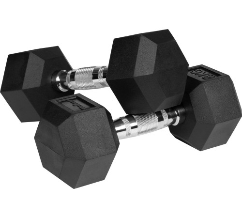Гантелі шестигранні чавунні REBEL ACTIVE HEX, 2 x 8 кг Гантелі шестигранні чавунні REBEL ACTIVE HEX, 2 x 8 кг