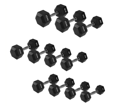 Гантель шестигранна HMS HEX PRO, 12 кг