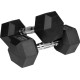 Гантелі шестигранні чавунні REBEL ACTIVE HEX, 2 х 10 кг