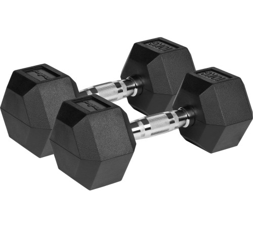 Гантелі шестигранні чавунні REBEL ACTIVE HEX, 2 х 10 кг Гантелі шестигранні чавунні REBEL ACTIVE HEX, 2 х 10 кг