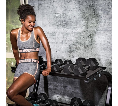 Гантель шестигранна Gorilla Sports Hex 27,5 кг