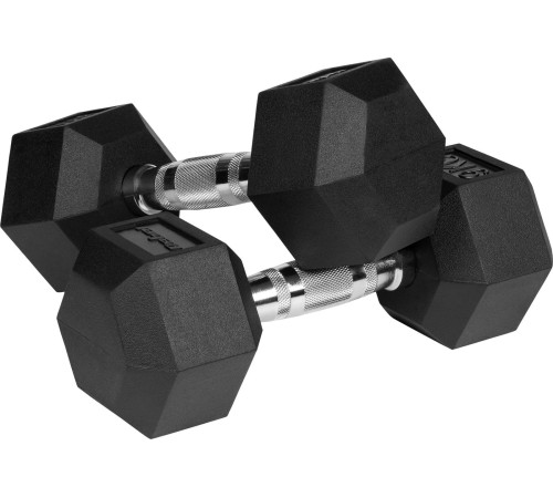 Гантелі шестигранні чавунні REBEL ACTIVE HEX, 2 х 9 кг Гантелі шестигранні чавунні REBEL ACTIVE HEX, 2 х 9 кг