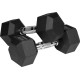 Гантелі шестигранні чавунні REBEL ACTIVE HEX, 2 х 9 кг