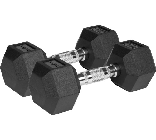 Гантелі шестигранні чавунні REBEL ACTIVE HEX, 2 х 9 кг Гантелі шестигранні чавунні REBEL ACTIVE HEX, 2 х 9 кг