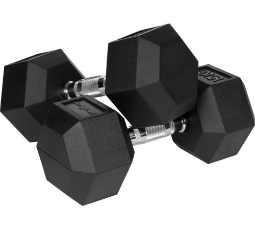 Гантелі шестигранні чавунні REBEL ACTIVE HEX, 2 х 15 кг Гантелі шестигранні чавунні REBEL ACTIVE HEX, 2 х 15 кг