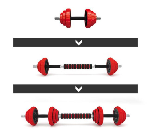 Набір штанга та гантелі HMS SGGX20 DUMBBELL SET-BARBELL 20 кг