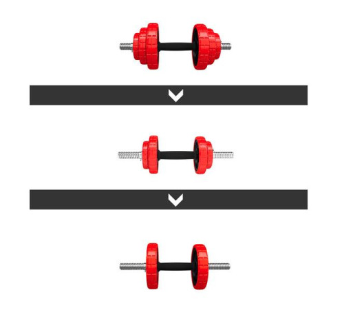 Набір штанга та гантелі HMS SGGX20 DUMBBELL SET-BARBELL 20 кг