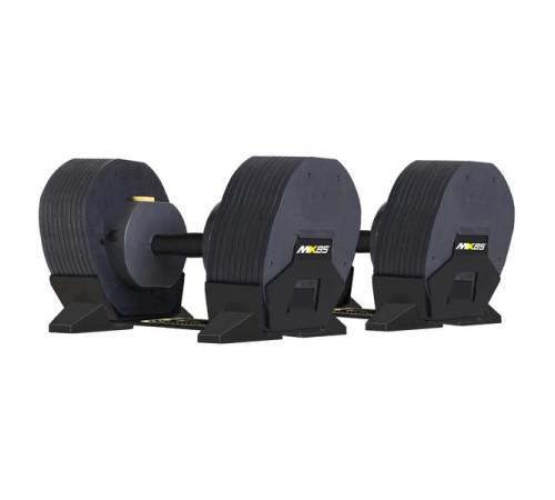Гантелі набірні MX SELECT MX85 2 х 38,6 кг, чорні