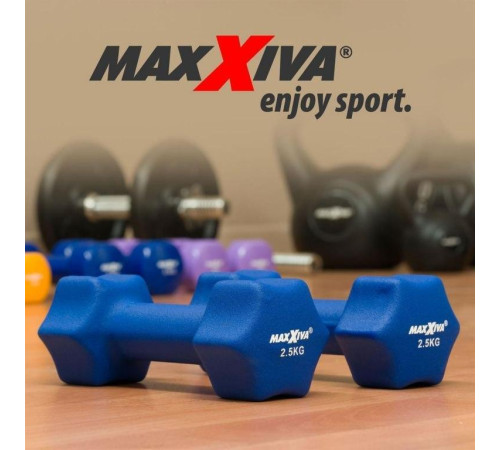 Гантелі Maxxiva D84986 неопренові 2 x 2,5 кг Гантелі Maxxiva D84986 неопренові 2 x 2,5 кг