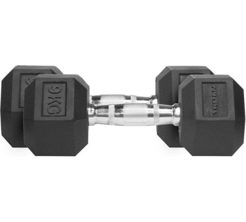 Гантелі шестигранні сталеві Thorn+Fit Hex, 2 x 9 кг