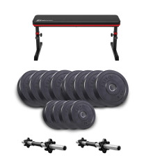 Лава Hop-Sport HS-1025 Pro з гантелями Elitum Titan 2 х 26 кг