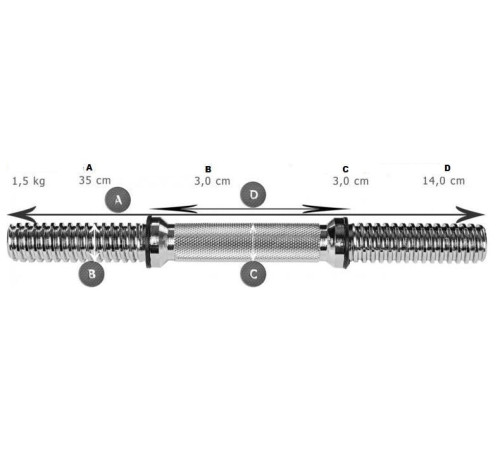Гантель розбірна чавунна Movit 15 кг