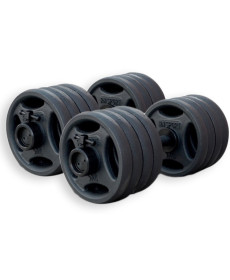 Гантелі розбірні прогумовані RN-Sport 2 х 46 кг