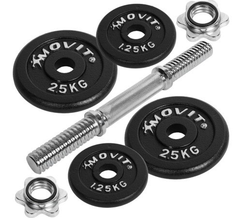 Гантель розбірна чавунна Movit 10 кг