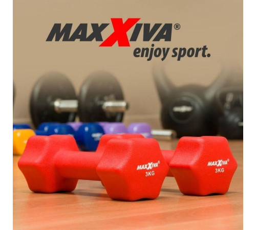 Гантелі Maxxiva D84987 неопренові 2 x 3 кг Гантелі Maxxiva D84987 неопренові 2 x 3 кг