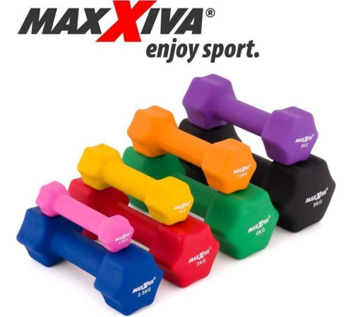 Гантелі Maxxiva D84987 неопренові 2 x 3 кг Гантелі Maxxiva D84987 неопренові 2 x 3 кг