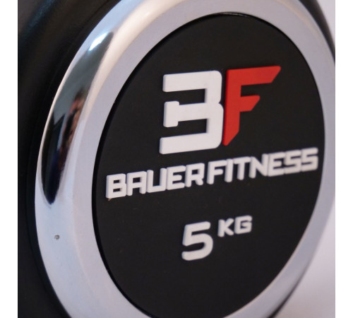 Прогумована гантель 5 кг Bauerfitness AC-1242