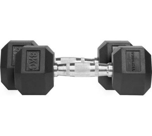 Гантелі Thorn+Fit Hex, прогумовані, 2 х 8 кг Гантелі Thorn+Fit Hex, прогумовані, 2 х 8 кг