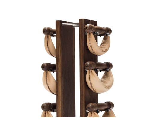 Гантелі з підставкою NOHrD SwingBel Tower 2-8 Kg Set Classic Nature Walnut Leather