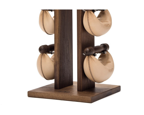 Гантелі з підставкою NOHrD SwingBel Tower 2-8 Kg Set Classic Nature Walnut Leather