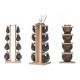 Гантелі з підставкою NOHrD SwingBel Tower 2-8 Kg Set Classic Nature Walnut Leather