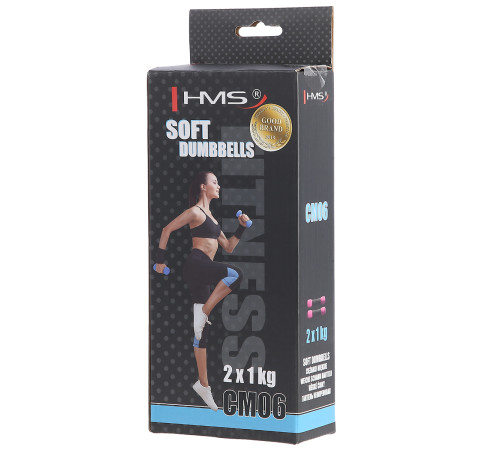 Гантелі HMS CM06 2 x 1 кг, рожеві