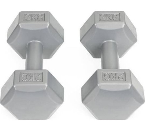 Вінілові гантелі ModernHome H2X2 2 х 2 кг сірий Вінілові гантелі ModernHome H2X2 2 х 2 кг сірий