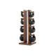 Гантелі з підставкою NOHrD SwingBel Tower 2-8 Kg Set Classic Walnut Leather