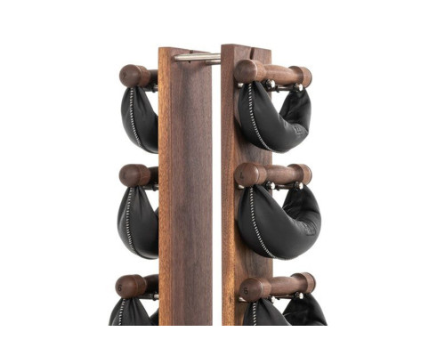 Гантелі з підставкою NOHrD SwingBel Tower 2-8 Kg Set Classic Walnut Leather