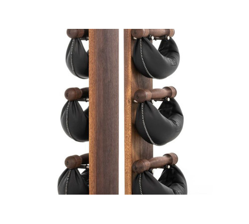 Гантелі з підставкою NOHrD SwingBel Tower 2-8 Kg Set Classic Walnut Leather