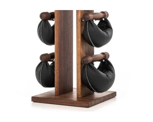 Гантелі з підставкою NOHrD SwingBel Tower 2-8 Kg Set Classic Walnut Leather