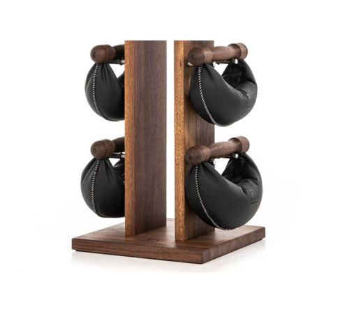 Гантелі з підставкою NOHrD SwingBel Tower 2-8 Kg Set Classic Walnut Leather