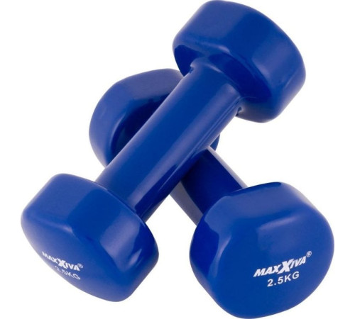 Гантелі Maxxiva D85015 вінілові 2 x 2,5 кг Гантелі Maxxiva D85015 вінілові 2 x 2,5 кг