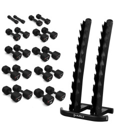 Набір гантелей HMS HPT 2 х 1-10 зі стійкою STR37